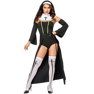 Nuevo disfraz de Halloween para monja, disfraz de Halloween, disfraz de escenario, vestido de <span class=keywords><strong>vampiro</strong></span> - Product Image 5