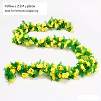 Die beliebte Silk Rose Artificial Flower Real Touch 40 Köpfe Rose Garland Länge 2,3 m Indoor Outdoor Hochzeits dekoration