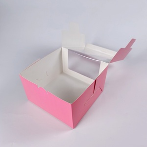 Sunshine One-piece Portable Window Paper Cupcake Muffin Custard Tart Box Baking Dessert <b>Packing</b> Box Paper Boxes for Cake - Product Image 4