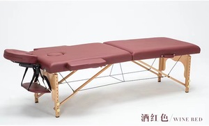 Table de massage multifonctionnelle portable et pliable 2-en-1 avec technologie d'aspiration, trou pour le visage réglable, en cuir PU, pour salon de beauté - Product Image 6