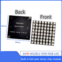 NOUVEAU Module matriciel LED WS2812B 8x8 64 bits adressable individuellement, panneau de couleurs de rêve 5050, cube lumineux magique DIY pour STEM