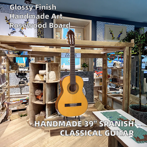 <span class=keywords><strong>Guitarra</strong></span> Clásica Española Starsun C-20 de 39 Pulgadas con Escala de 648 mm, Acabado Brillante y Clavijas Doradas - Product Image 2