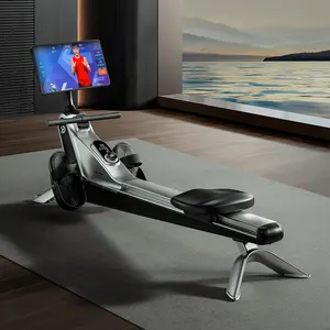 YPOO elektro manyetik kontrol sistemi akıllı kürek makinesi ev ticari hava Rower spor ekipmanları spor kürek makinesi ile app