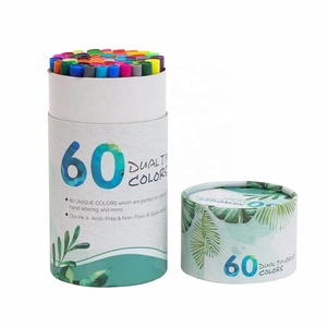 120 colori laser fibra doppia punta arte <span class=keywords><strong>calligrafia</strong></span> disegno grafico acquerello fineliner pennarello pennarello set con astuccio in tessuto - Product Image 4