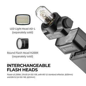 <span class=keywords><strong>Flash</strong></span> da Studio Esterno Tascabile GODOX AD200 AD200Pro 200Ws TTL 2.4G HSS 1/8000s per Fotografia con Batteria al Litio da 2900mAh - Product Image 5