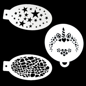Nontoixc Fliexable Durable divers pochoirs de <span class=keywords><strong>peinture</strong></span> de visage réutilisables pour la conception de tatouage d'aérographe - Product Image 5