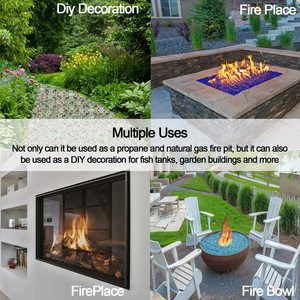Wholesale Pink Glass Pebbles for Fireplace Propane Fire Pit <strong>Aquarium</strong> Decor <strong>Fish</strong> Tank Vase Filling Garden Landscape Decoration - Product Image 5