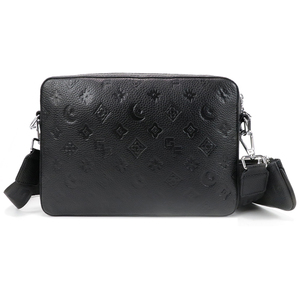 Bolso Bandolera de Cuero PU para Hombre, Bolso Mensajero Pequeño con Relieve, Bolso Casual para Teléfono con Correa Ancha Ajustable - Product Image 1