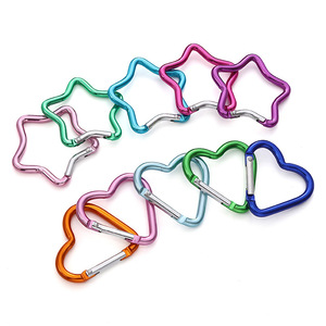 Mosquetón de Hierro Hecho a Mano, Forma de Estrella/Corazón/Hueso/En Forma de <span class=keywords><strong>D</strong></span>, Llavero, Gancho para Bolso, Cadena para Teléfono, Modelo de Marca <span class=keywords><strong>Cq</strong></span> B10002 - Product Image 4