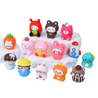 Taille-crayon mécanique en plastique en forme d'animal de dessin animé, mignon et créatif, 7,5x3,5x3,2 cm, pour élèves du primaire et du collège