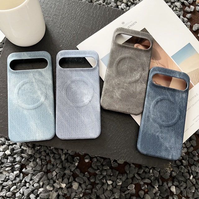 High Quality Denim Magnetic Mobile Phone Case for Google Pixel 10 Pro 9 Pro XL 8A 8 9 Wireless Charging Shockproof Hard Cover