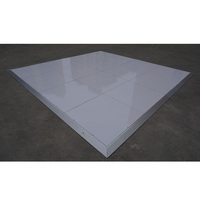 Piste de danse blanche d'événement extérieur modulaire portatif avec la plate-forme en bois
