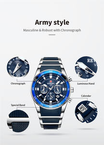 Reward-reloj deportivo multifunción RD81011M para hombre, de alta calidad, con calendario, luz nocturna, resistente al agua, de silicona, de acero sólido - Product Image 5