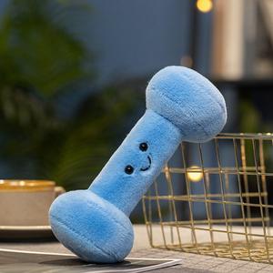 CHIQUE toptan fantezi yumuşak peluş simülasyon spor Dumbbells doldurulmuş oyuncak özel logo bayanlar Kettlebells peluş oyuncak - Product Image 5