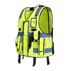 귀하의 색상으로 사용자 정의 된 교통 시립 맞춤형 로고 및 옥스포드 패브릭 형광 녹색 <span class=keywords><strong>Hiv</strong></span> vis 조끼 반영 - Product Image 4