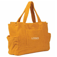 Premium de luxe pour les sacs de rangement de voyage pour femmes en tissu éponge rose Logo brodé Portable éponge plage épaule à la mode