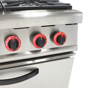 Cuisinière à gaz commerciale OEM à 4 brûleurs, four encastré industriel, armoire en acier inoxydable - Product Image 3