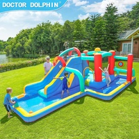 Doctor Dolphin – toboggan gonflable Commercial, liquidation, maison gonflable, parcours d'obstacles, vente, nouveau grand château gonflable pour enfants
