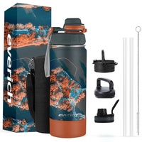 Couvercle étanche à large bouche en acier inoxydable, bouteille d'eau isotherme à Double paroi avec Logo et compartiment de rangement caché ODM