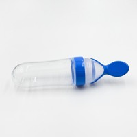 Biberon de purée de riz en silicone pour bébé avec cuillère à presser biberon de lait alimentaire complémentaire pour enfants