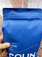 Sacs d'emballage plats en papier kraft brun personnalisés, résistants à l'humidité, avec soufflet latéral, fond plat, 250g, pour grains de café, avec fermeture éclair et valve