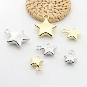 Snelle Zendingen Effen Ster Hanger Sieraden Accessoires Diy Oorbellen Goud Zilver Hanger Voor Vrouwen