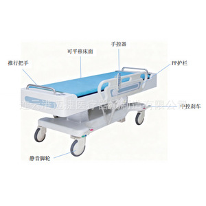 Camilla de Transporte para UCI con Control Manual, Cama Médica de Acero Inoxidable para Uso Hospitalario - Product Image 1