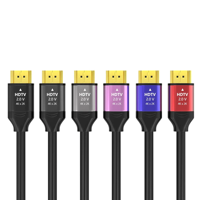 Câble Ultra HDM I haute vitesse 4K60Hz avec connecteurs plaqués or, boîtier en aluminium rouge pour PS5 Xbox 4K TV Projecteur Home Cinéma