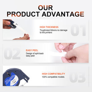 <span class=keywords><strong>Cartucho</strong></span> de cinta de impresora Topjet 91201 91331 91221 59422 negro sobre cinta de etiquetas transparente 12mm Compatible con impresora <span class=keywords><strong>DYMO</strong></span> <span class=keywords><strong>Letratag</strong></span> - Product Image 6