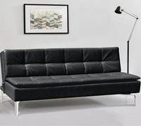 Canapé-lit d'angle à trois places, 1 pièce, style européen, en tissu Pu noir, nouveauté