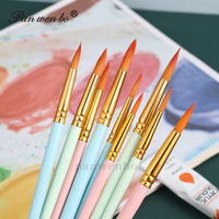 Panwenbo - Lot de 3 pinceaux professionnels pour artistes, poils en nylon, pinceaux pour peinture acrylique, huile et aquarelle