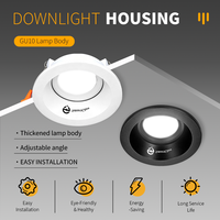 Spot LED encastrable rond anti-éblouissement 75 mm, orientable, avec cadre pour spots de plafond GU10
