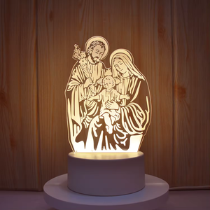 Lámpara <span class=keywords><strong>de</strong></span> Noche 3D con Imagen <span class=keywords><strong>de</strong></span> Jesús, Lámpara <span class=keywords><strong>de</strong></span> Holograma con Ilusión Católica, LED <span class=keywords><strong>de</strong></span> Color Cálido, el Mejor Regalo Cristiano <span class=keywords><strong>de</strong></span> Cumpleaños para Mujeres Religiosas - Product Image 4