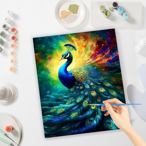 वयस्कों के लिए संख्याओं द्वारा Diy पेंटिंग किट मोर घर Decors के लिए संख्या के साथ एक्रिलिक पेंट 40x5 0cm/16x20 इंच फ्रेम के बिना - Product Image 4