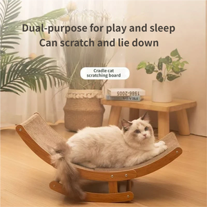 Wackelbett-Sofa Katzen-Kratzbaum aus Karton Kratzfest Verschleißbeständig Ohne Haarverlust Selbstunterhaltendes Minimalistisches Katzenspielzeug - Product Image 1