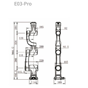 หุ่นยนต์ร่วมปฏิบัติงาน Huayan Robotics E03-Pro รับน้ำหนักได้ 4 กก. ระยะเอื้อม 590 มม. 6 แกน พร้อมระบบควบคุมและ AI Vision มาตรฐาน CE - Product Image 5