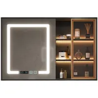 Встроенный шкаф-зеркало для ванной комнаты с подсветкой