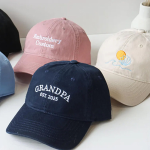 Unstructured Cotton Solid Color Baseball Cap With Logo Text Embroidery Custom <strong>Dad</strong> <strong>Hats</strong> - Product Image 2