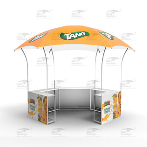 Tenda logo kustom pemasaran luar ruangan tenda penampungan pameran dagang iklan makanan promosi meja kanopi tenda - Product Image 2
