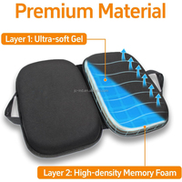 Coussin de siège pliable 3 en 1 portable et confortable en gel avec mousse à mémoire de forme