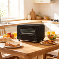 Four électrique compact à encastrer de 11 L en aluminium 1000 W pour la cuisson et la grillade, idéal pour la cuisine à domicile