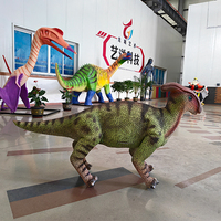 Unitree Go2 KI-gesteuerter Parasaurolophus Roboterhund mit Silikonhaut, Fernbedienung/Sprachsteuerung/App-Steuerung, interaktiv für Einkaufszentren und den Außenbereich