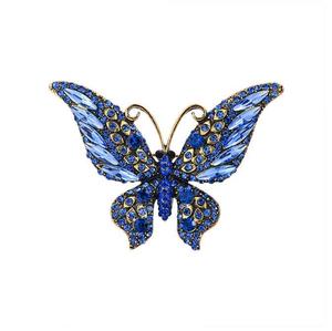 Broches de Mariposa con Cristales de Colores, Aleación Plateada, Accesorio de Joyería para Mujer, Regalo para Bodas y Fiestas - Product Image 6