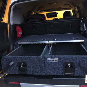 Système de tiroirs coulissants supérieurs gauche en métal pour rangement de <span class=keywords><strong>voiture</strong></span> SUV 4x4, tiroir de chargement arrière pour camping-car, compatible Jeep Wrangler Cruiser FJ 2011+ - Product Image 1