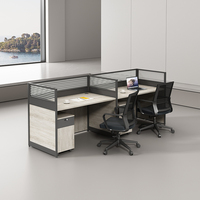 Juego de muebles de oficina para ejecutivos modernos, mesa de trabajo y silla para 4 personas, escritorio de ordenador y accesorios