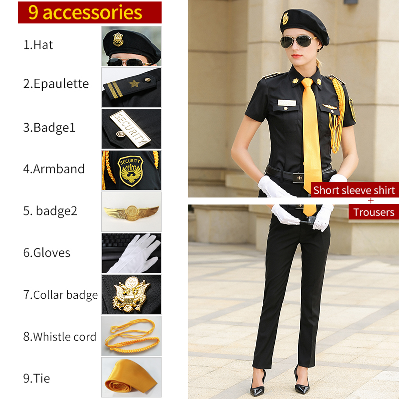 Ensemble chemise à manches courtes + béret + épaulettes 1+7 accessoires