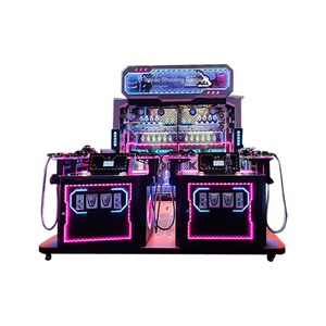 Máquina de juego de arcade PK de tiro de precisión, cuatro jugadores, artículos de botella de Metal duraderos simulados que funcionan con monedas, Inglés - Product Image 5