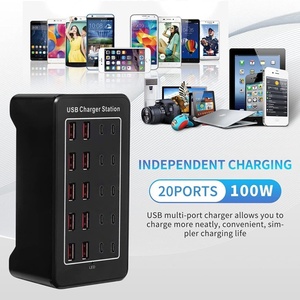 Estación de Carga <span class=keywords><strong>USB</strong></span> de Escritorio Multifunción de 100W y 20 Puertos para Teléfonos Inteligentes, Tabletas, <span class=keywords><strong>C</strong></span>ámaras, Auriculares - Product Image 3