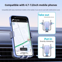 Support de téléphone universel pour grille d'aération de voiture avec verrouillage par gravité et conception anti-vibration, idéal pour la navigation au chevet du lit