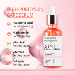 Etiqueta privada 5 en 1 suero Facial cuidado de la piel vitamina C ácido hialurónico niacinamida suero blanqueador antienvejecimiento - Product Image 4